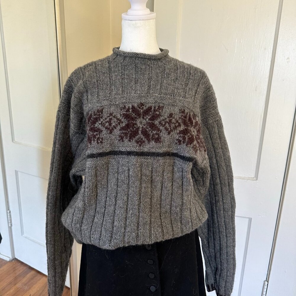 100% Wool Vintage J Crew Turtleneck Sweater Size LT